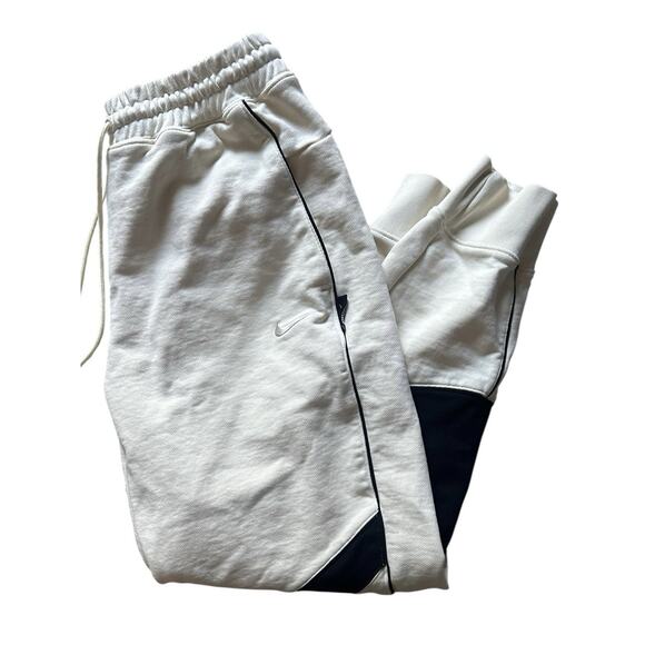 Mens White Nike Big Swoosh Sweat Pants - Picture 1 of 3